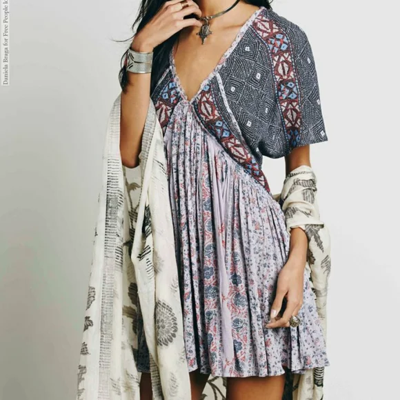 GUC Free people flowy w/tie in back oversized top sz small oversized - Picture 2 of 9